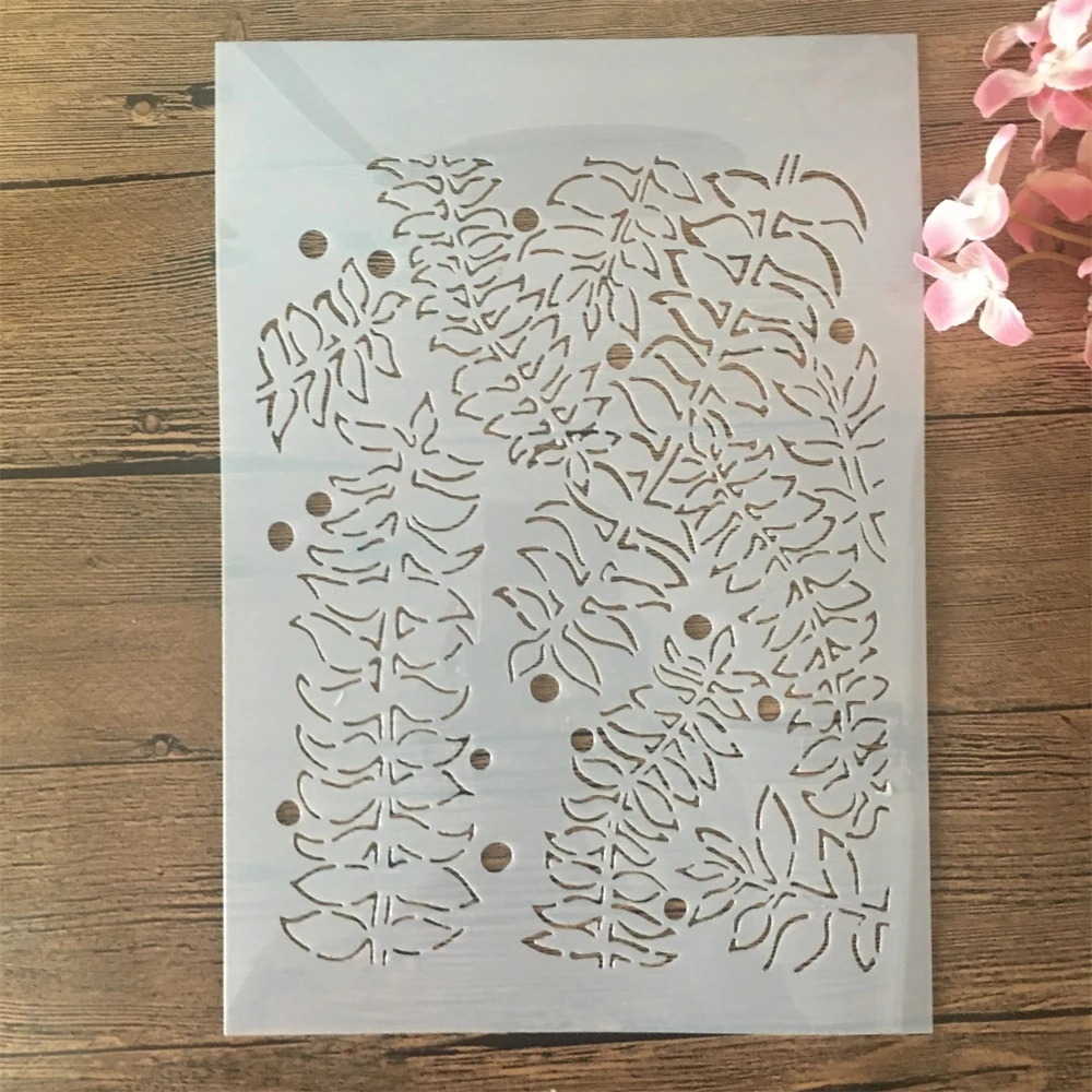 

A4 29cm Tree Leaves DIY Layering Stencils Wall Painting Scrapbook Coloring Embossing Album Decorative Template
