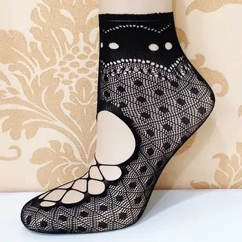 

Women Ultrathin Sexy Fishnet Mesh Hollow Out Short Socks Ankle High Socks Female Ladies Sexy Lace Fishnet Net Plain Socks #3
