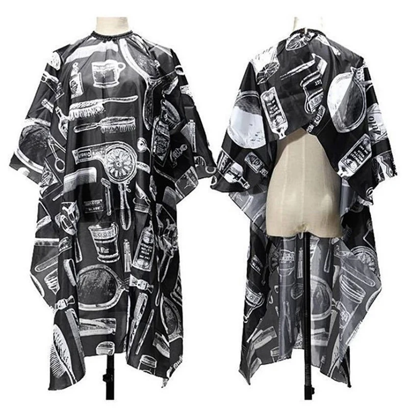 Capa de corte de peluquería para adultos, delantal de peluquería, impermeable, 115cm
