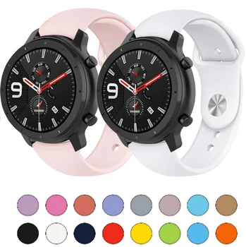 

22mm Watchband Strap Band for Xiaomi Huami Amazfit Pace/Stratos 2 2s/GTR 47mm Bracelet Silicone Wristband for Samsung Watch 46mm