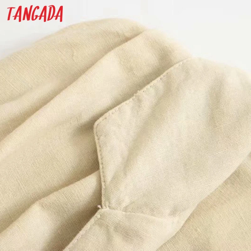 Tangada Women summer cotton linen jumpsuit with belt Sleeveless pocket strethy waist female casual Jumpsuit 5Z198 Tangada Women summer cotton linen jumpsuit with belt Sleeveless pocket strethy waist female casual Jumpsuit 5Z198