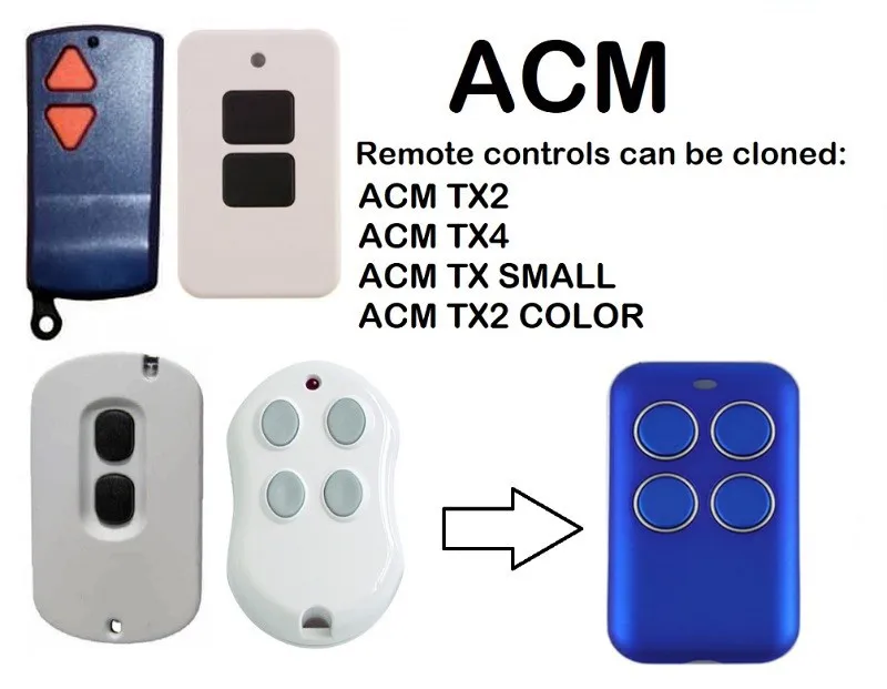 ACM TX2, TX2 цвет, TX4 пульт дистанционного управления ACM ворота дистанционного управления