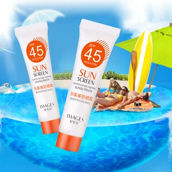 

New SPF 45+ Moisturizing Refreshing Non Greasy Sunscreen Light Breathable UV Protection Skin Cream Facial Body Sunscreen TSLM1