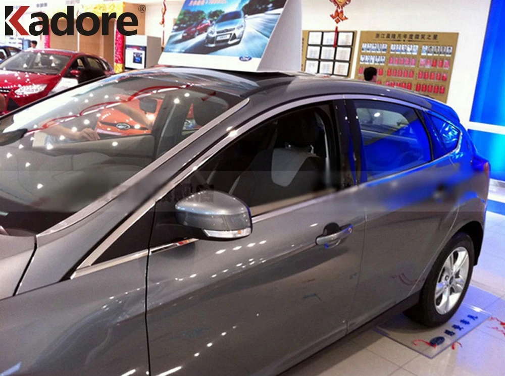 Для Ford Focus Хэтчбек 2012 2013 2014 2015 нержавеющая сталь подоконник формовочная накладка