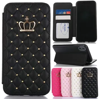 

Luxury Bling Diamond Crown Wallet Phone Case For iPhone 11 Pro Max XS Max XR X 8 8 Plus 7 7 Plus 6 6S Plus 5 5S SE