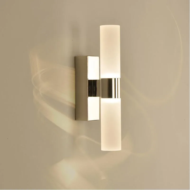 Nordic postmodern design sconces light Simple strip glass modern wall lamp Ins wind blue white gray glass wall lights for home