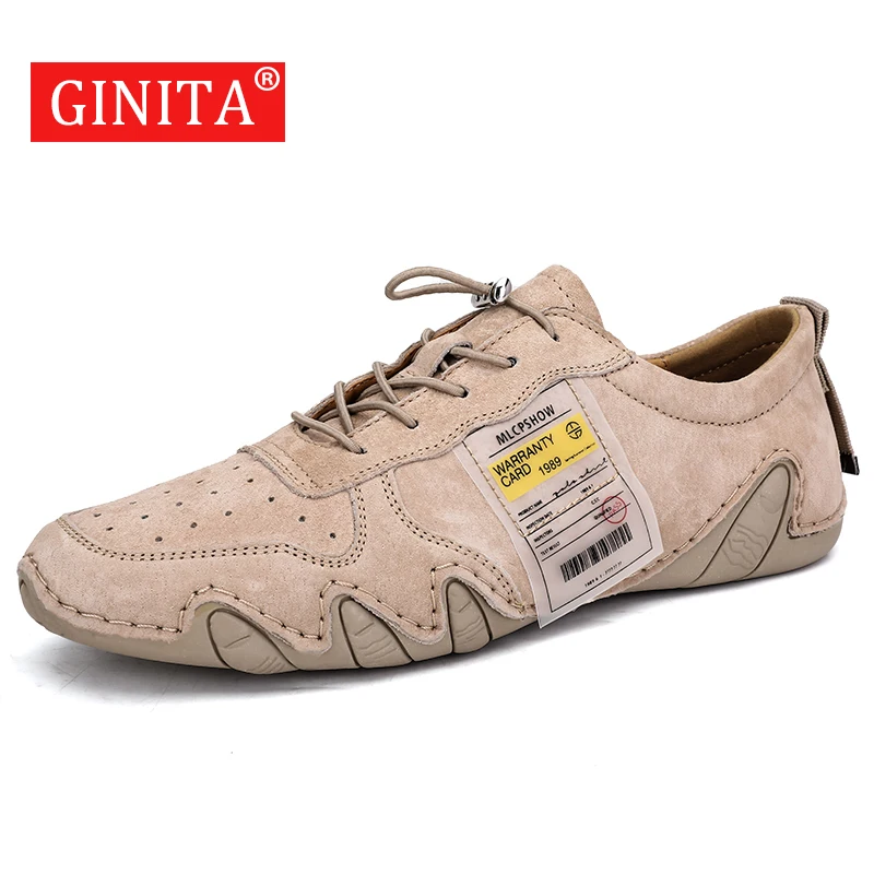 

2019 Men Leather Causal Shoes Genuine Leather Retro Fashion Loafers Shoes For Men Big Size Driving Shoes