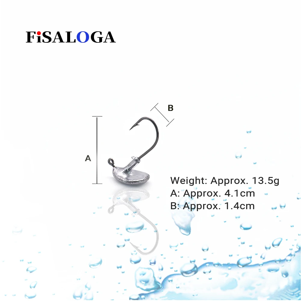 13.5g Кривошипная головка, 5 шт./лот, 3,5 г, 5 г, 7 г, 9,5 г, 13,5 г, мормышки, червь, Спиннер, Спиннер для рыбалки, карп, бас, форель, свинец, джигхад, подарок, VMC, крючок - Цвет: 13.5g