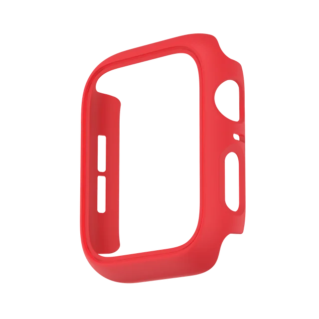 Matte Case for Apple Watch 45mm 41mm 38mm 42mm 40mm 44mm, Hard PC Bumper Protective Cover Frame for iWatch SE 7 6 5 4 3 2 1 Red
