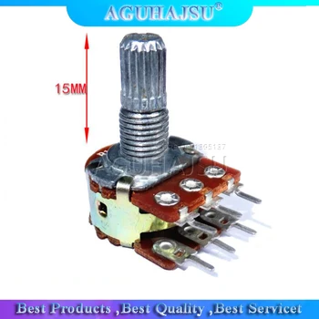 

5pcs WH148 B1K B2K B5K B10K B20K B50K B100K B500K 6Pin 15mm Shaft Amplifier Dual Stereo Potentiometer 1K 2K 5K 10K 50K 100K 500K