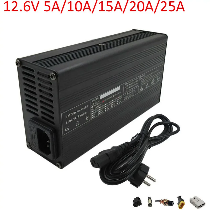 12.6V 5A 10A 15A 20A 25A Lithium battery charger 12V 10A Power adapter For 3S 10.8V 11.1V 12V li-ion Energy storage battery Pack