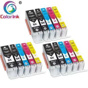 

ColorInk 750 751 ink cartridge 750XL 751 For CANON PIXMA MG 5470 5570 5670 6470 6670 MX 727 927 Ip7270 IX6770 IX6870 printer