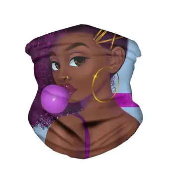 

HYCOOL 2020 New Cycling Face Cover Balaclava African Girl Bubble Gum Pattern Fashion Headscarf Mask Motorcycle Wind-proof Scarf