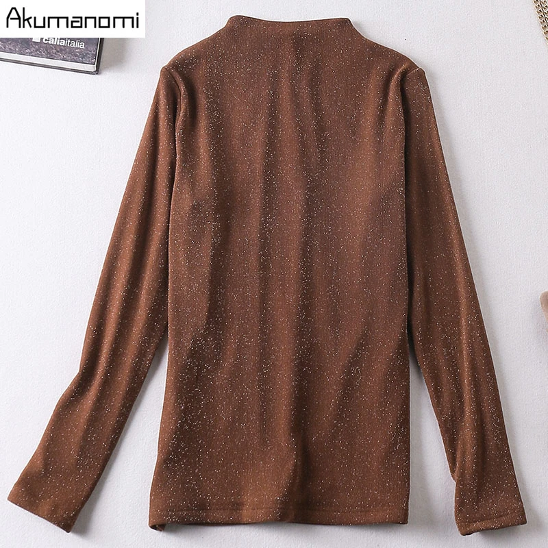 Осенне-зимняя плотная черная блузка размера плюс 5xl 4xl 3xl-l, Женская Повседневная рубашка с длинным рукавом и стоячим воротником, Топы Camiseta Mujer