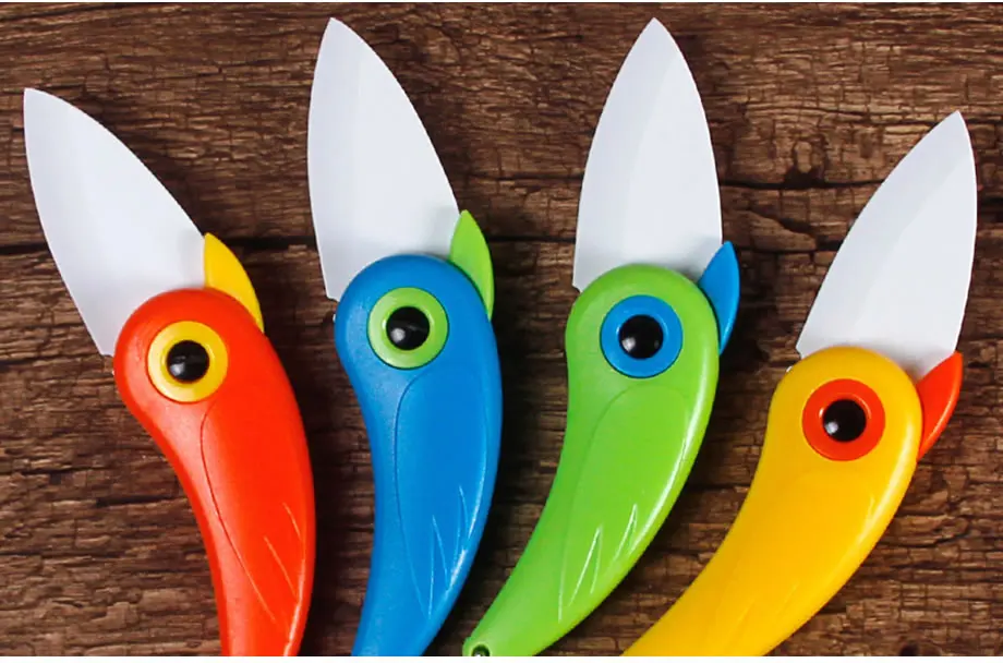 Upspirit керамика попугай нож для очистки овощей портативный складной фруктовый, овощной слайсер Мясник резак Утилита открытый кухонные ножи