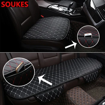 

Business Plaid Car Leather Cushion Seat Cover Pad For BMW E46 E90 E60 E36 F20 X5 Ford Focus 2 3 1 Peugeot 206 307 308 Saab