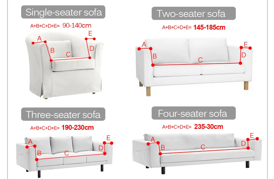 Стрейч диванных чехлов протектор мебели полиэстер Loveseat крышка M l XL XXL XXXL XXXXL 1/2/3/4-seater Arm накидки на стулья для Гостиная