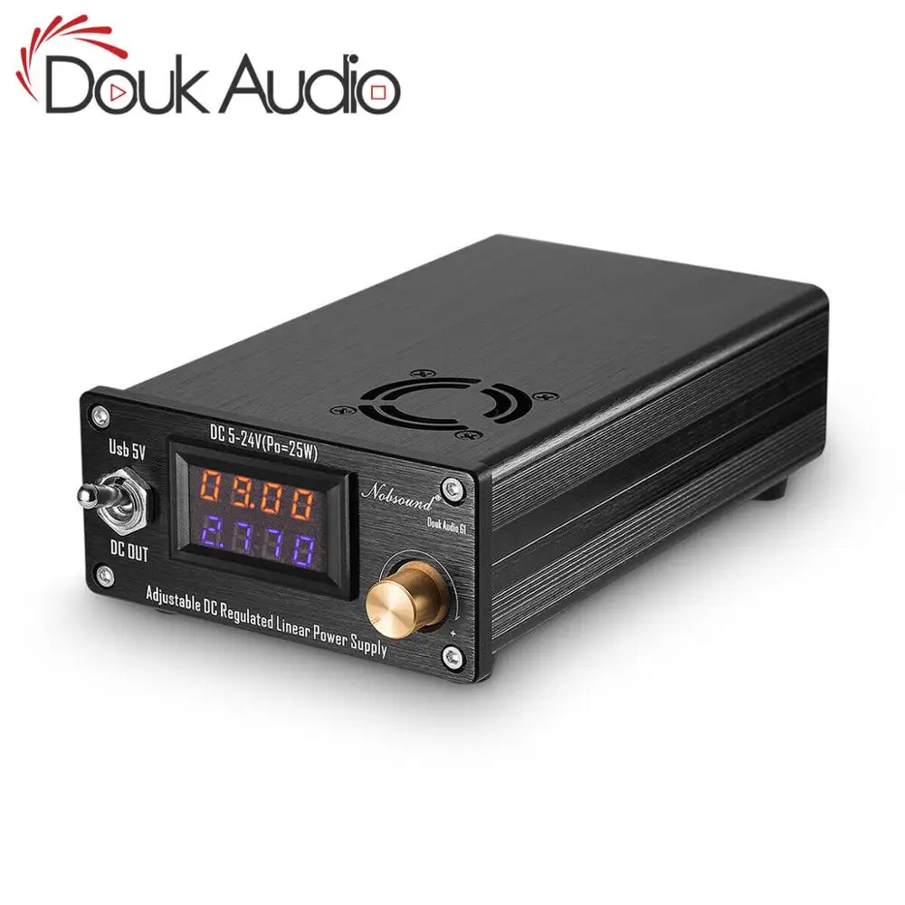 Дук аудио 25 Вт Регулируемый DC Линейный Питание с USB 5V DC 5 V-24 V Выход для аудио ЦАП/цифровых плееров