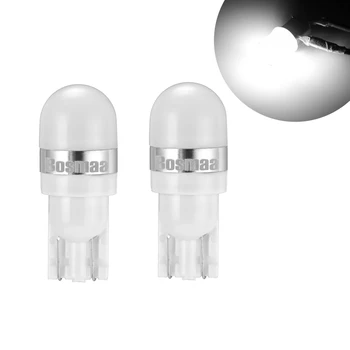 

2pcs Bosmaa Xenon White T10 168 194 2825 W5W LED Bulbs For Parking Position Lights or License Plate Lights