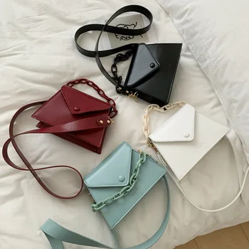 

The new chain texture small bag new 2020 net red fashion wild shoulder messenger bag female portable small square bag