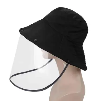 

Unisex Removable Double Sided Anti-Droplet Face Shield Protective Bucket Hat Cap Full Face Covering Mask Visor Shield
