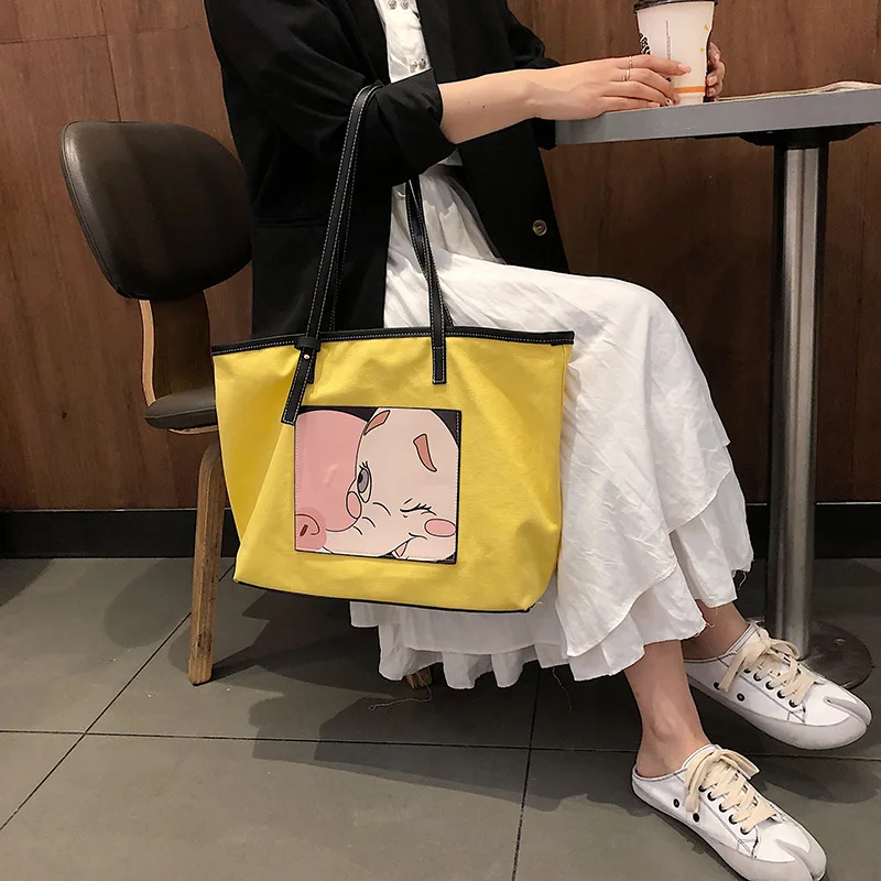 

Korean version of Dabao Woman new summer fashion large capacity Single Shoulder Bag Tote special bag elephant handbag canvas bag