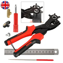 

Leather Belt Hole Punch Plier Set Revolve Sewing Machine Bag Eyelet Puncher Tool Watchband Strap Home Leathercraft Plier Tool