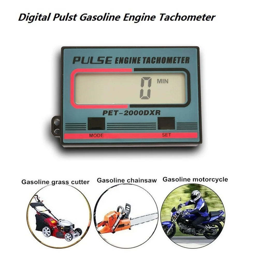Tachometer Gauge Engine Tachometer Tachometer Meter Car Engine Tachometer Handheld Digital Induction Chain Saw Tachometer for Chainsaw Lawnmowers Gasoline Engine Timed in Minutes