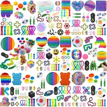Juguetes antiestrés para adultos y niños, paquete de regalo de Cuerdas elásticas para aliviar el estrés sensorial
