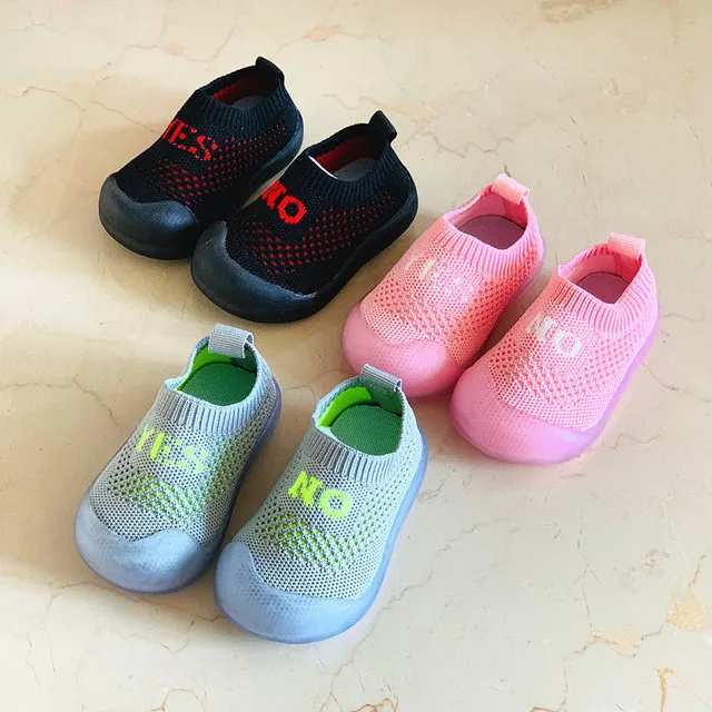 

Non-slip Children Indoor Shoes Home Casual Slippers Baby Toddler Boy Socks Girl House Sneakers Kids Elastic Fabric Knitted Shoes
