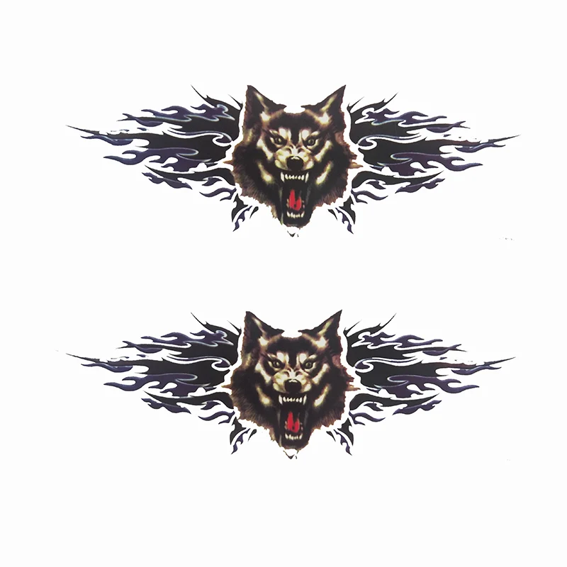 1 Pair WOLF 27CM waterproof motorcycle sticker chopper dirt bike pit bike ATV off road bike