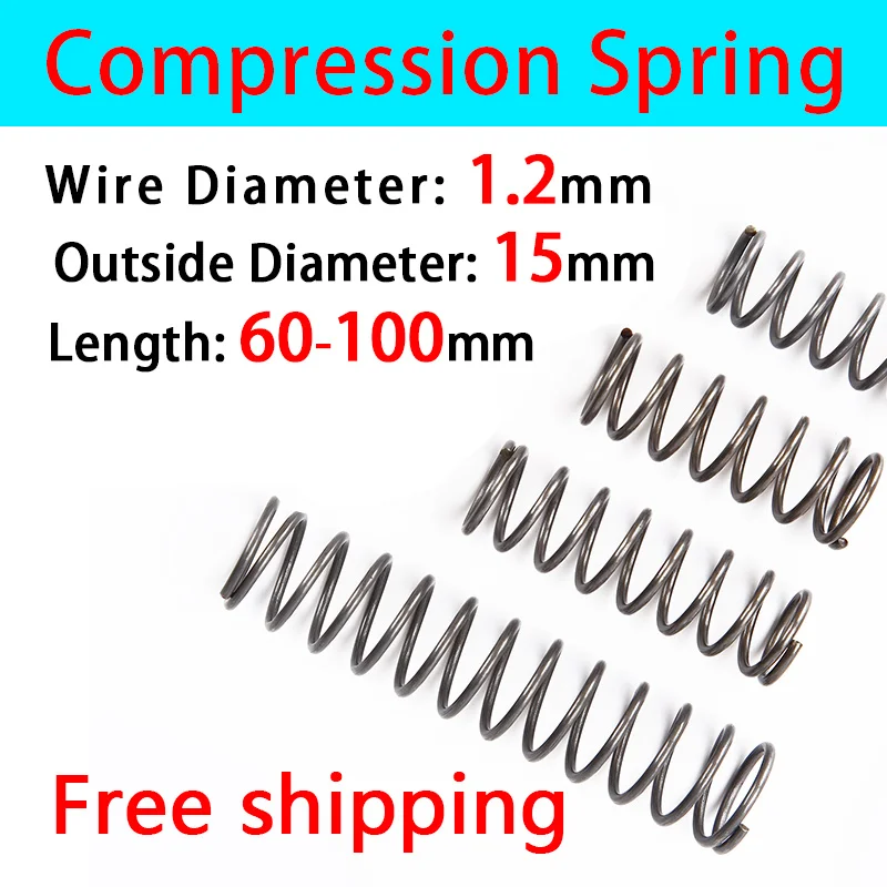 

Mechanical Release Spring Compressed Spring Pressure Spring Return Spring Wire Diameter 1.2mm/Outer Diameter 15mm Factory Outlet