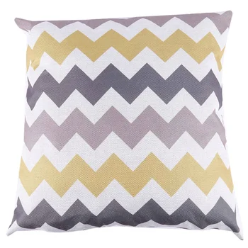 

Hot Sale Wholesales Linen Pillow Cover Yellow Grey pillow Cover Geometric Style Home Decorative Pillow Case 45x45cm #9