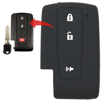 

MICOCHE Soft and Washable 2+1 3 Button Silicone Car Key Case Cover for Toyota Prius 2004 2005 2006 2007 2008 2009