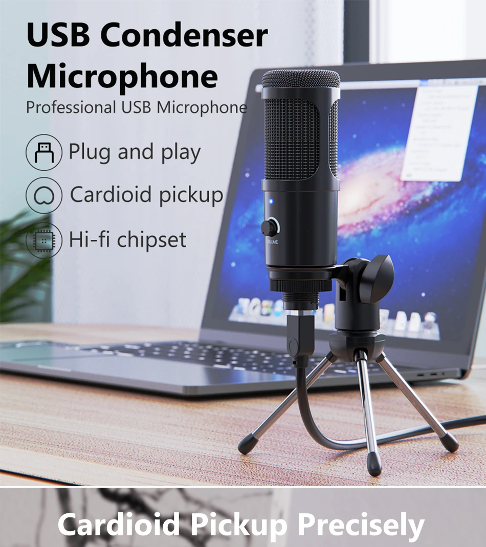 Metal USB Condenser Recording Microphone Sadoun.com