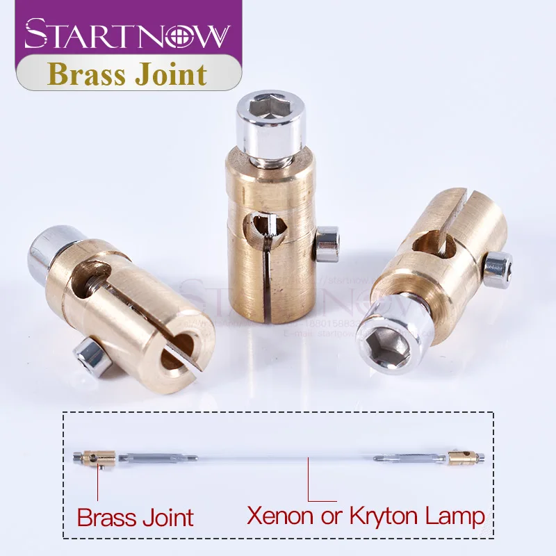 Brass Joint Inner Dia. 5mm 6mm Electrode End Chuck Xenon Krypton Lamp 1064nm YAG Fiber Laser Machine Spares