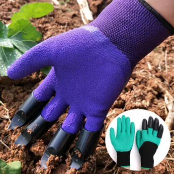 

1 Pair Garden Gloves With Fingertips Claws Gift for Gardener Breathable Gloves With 4 /8 Claws Easy For Digging and Planting