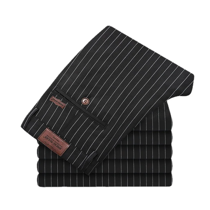 Men's Bamboo Fiber Stretch Business Pants Autumn Classic Style