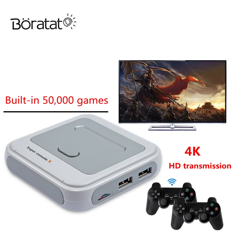 Super Game Console PSP Nostalgic Home Arcade 5K Games 4K HD-Compatible WIFI Output Mini TV Video Game Player For PSP/PS1/N64/DC