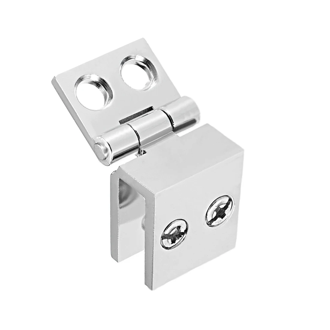 Uxcell New 4pcs for 5-8mm Thickness Glass Door Hinge Zinc Alloy Glass Clamp 0 Degree Cupboard Showcase Cabinet Furniture