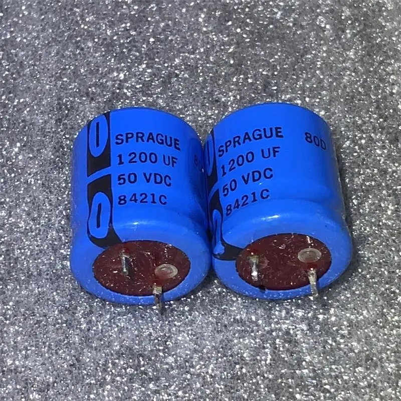 

2pcs United States SPRAGUE Sibi older red head 80D 1200UF 50V audio tube amp filter capacitor free shipping