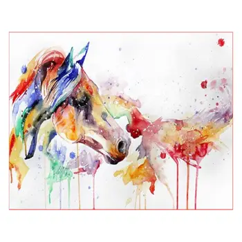 

Paint For Adults and Kids DIY Oil Painting Kits Pre-Printed Canvas Horse