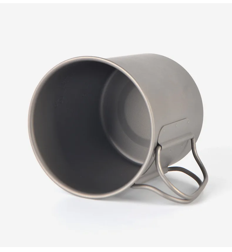 Campleader Outdoor Cup Camping Tableware Titanium Foldable Cup 250/450/600 ml Picnic Water Cup Outdoor Pot Titanium Mug