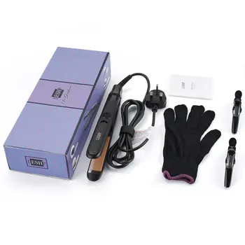

LESHP Flat Iron Hair Straightener with Floating Plate & Elasticity Cool Tip Ceramic Plates Automatic Safety Mode LCD Display