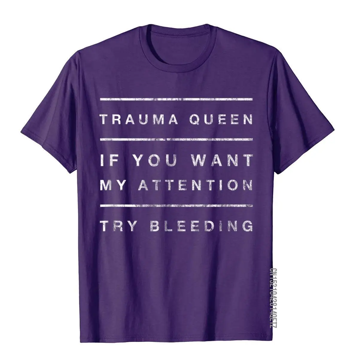 EMT Funny Women Trauma Queen Quote Paramedic Saying T-Shirt__B8954purple