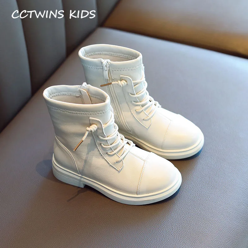 Thin Beige CCTWINS/детская обувь; коллекция года; зимняя детская теплая обувь из искусственной кожи; ботинки до середины икры для маленьких девочек; Модные Ботинки martin для мальчиков; MB134 - Цвет: Thin Beige