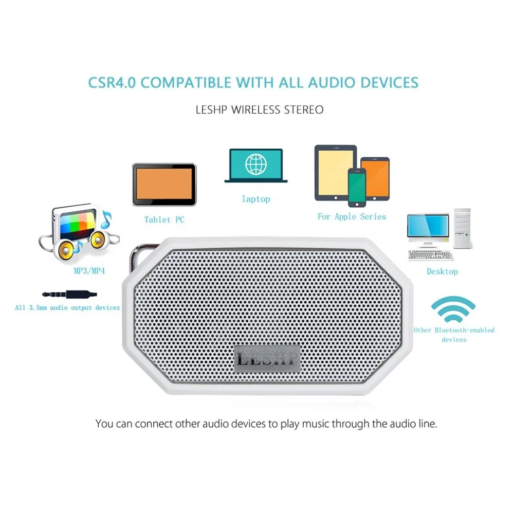 ONLENY портативный мини Водонепроницаемый IP66 противоударный беспроводной Bluetooth CSR 4,0 динамик с микрофоном для внутреннего и наружного упражнений