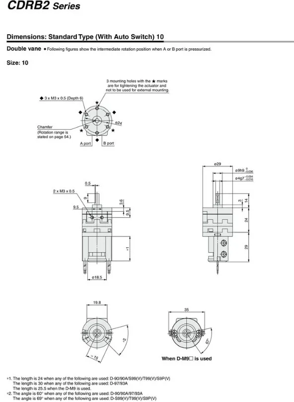 CRB2BW15-180S CRB2BW15-270S SMC лопасти типа Осциллирующий цилиндр воздушный цилиндр пневматический компонент пневматические инструменты CRB2BW серии