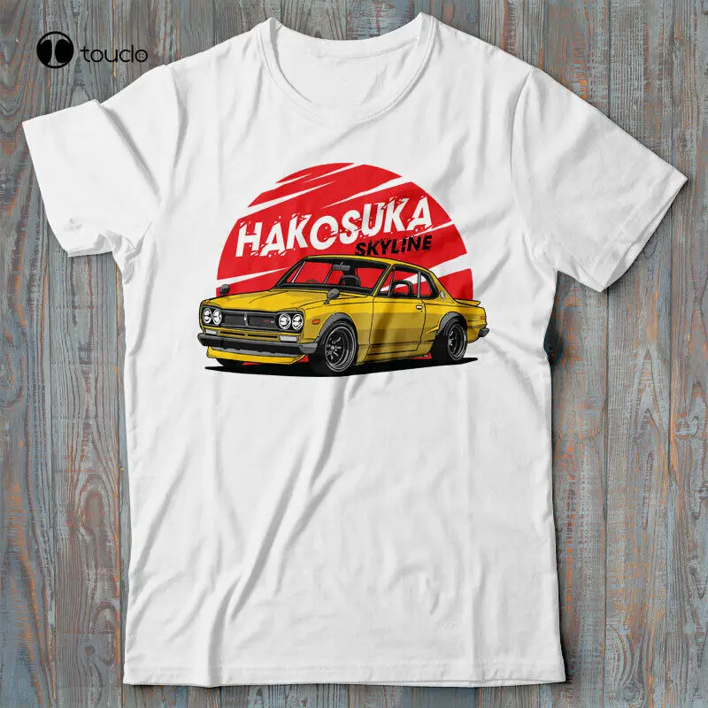 Maglietta Automobilistica Hakosuka Skyline Jdm Rising Sun - Racing Gift - Drift Japan Tee Shirt