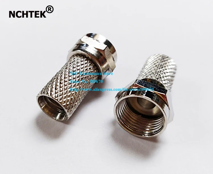 NCHTEK Twist-On RG59 F TV разъемы Twist on соединение для спутниковых приставок